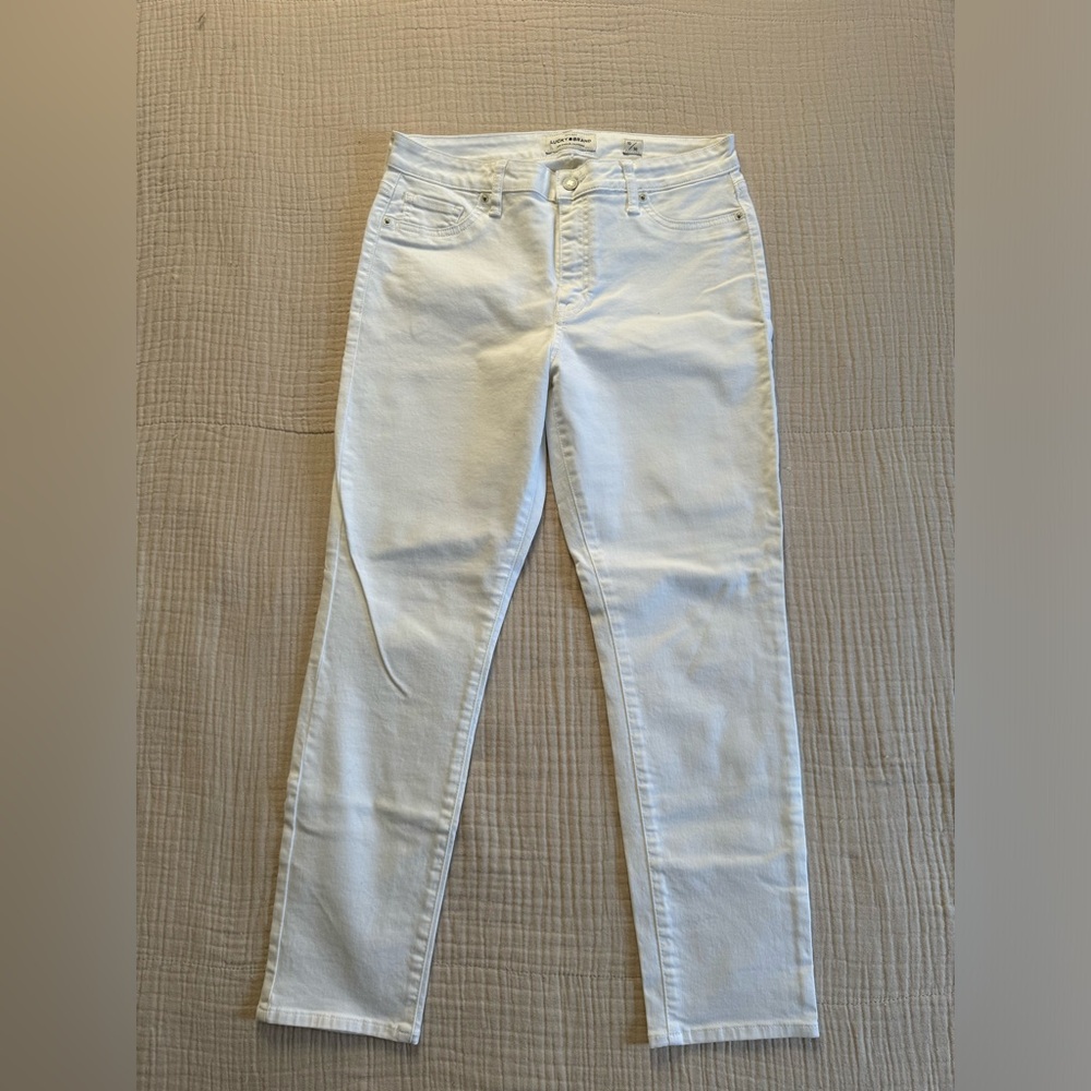 Lucky Brand Hayden Crop White Denim Jeans - Size 10/30 - EUC